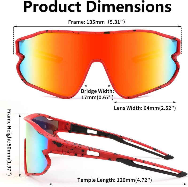 FEISEDY Unisex Youth Sunglasses, Teens Baseball Tennis Sunglasses, UV400 Sports Boys Girls Cycling Shades B4064 - Image 5